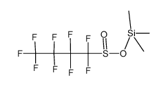 Nonafluoro-1-butanesulfinic acid trimethylsilyl ester structure