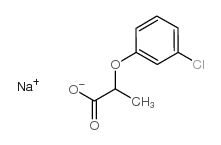 2-(3-氯苯氧基)丙酸钠结构式