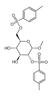 methyl 2,6-bis[O-(p-tolylsulfonyl)]-α-D-glucopyranoside结构式