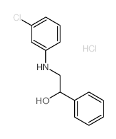 2-[(3-chlorophenyl)amino]-1-phenyl-ethanol结构式