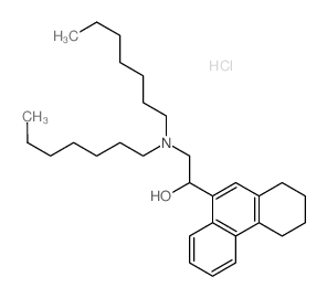 9-Phenanthrenemethanol,a-[(diheptylamino)methyl]-1,2,3,4-tetrahydro-, hydrochloride (1:1)结构式