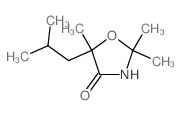 2,2,5-trimethyl-5-(2-methylpropyl)oxazolidin-4-one结构式