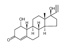 1α,17β-dihydroxy-17α-ethynyl-4-estren-3-one结构式