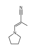2-methyl-3-pyrrolidin-1-ylprop-2-enenitrile结构式