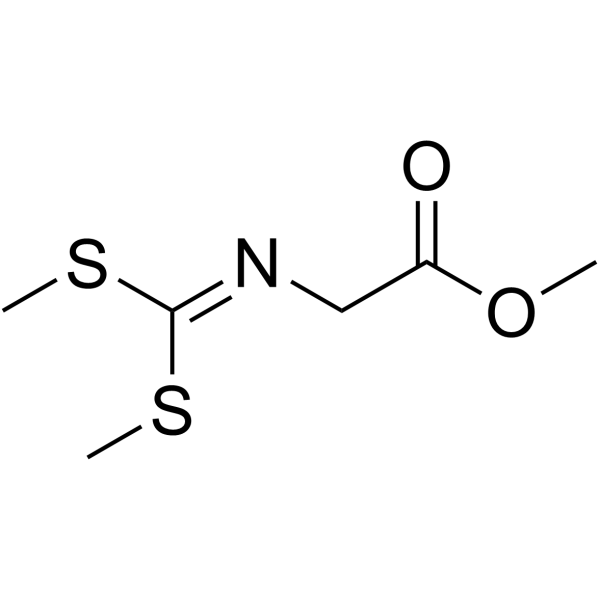 n-[bis(methylthio)methylene]glycine methyl ester Structure