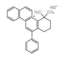 4,4-dimethyl-13-phenyl-2,3-dihydro-1H-isoquinolino[2,1-a]quinolin-5-ium,hydroxide Structure