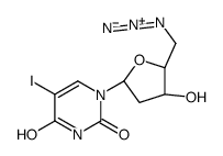 1-[(2R,4S,5R)-5-(azidomethyl)-4-hydroxyoxolan-2-yl]-5-iodopyrimidine-2,4-dione Structure