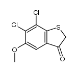 6,7-dichloro-5-methoxybenzo[b]thiophen-3(2H)-one结构式