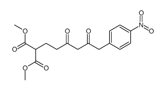 dimethyl 2-[6-(4-nitrophenyl)-3,5-dioxohexyl]propanedioate Structure
