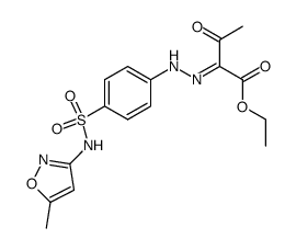 2-[4-(5-methyl-isoxazol-3-ylsulfamoyl)-phenylhydrazono]-3-oxo-butyric acid ethyl ester Structure