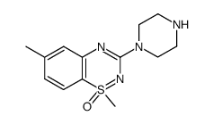 1,6-dimethyl-3-piperazin-1-yl-1λ4-benzo[1,2,4]thiadiazine 1-oxide结构式