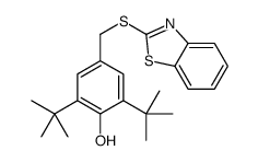4-(1,3-benzothiazol-2-ylsulfanylmethyl)-2,6-ditert-butylphenol结构式
