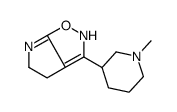 4H-Pyrrolo[3,2-d]isoxazole,5,6-dihydro-3-(1-methyl-3-piperidinyl)-(9CI)结构式