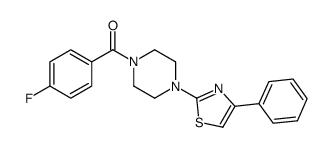 Piperazine, 1-(4-fluorobenzoyl)-4-(4-phenyl-2-thiazolyl)- (9CI)结构式