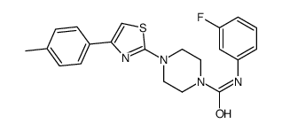 1-Piperazinecarboxamide,N-(3-fluorophenyl)-4-[4-(4-methylphenyl)-2-thiazolyl]-(9CI) Structure