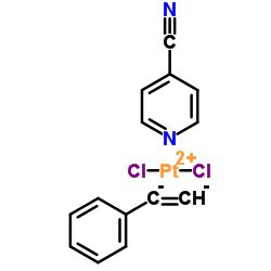 dichloroplatinum; ethenylbenzene; pyridine-4-carbonitrile picture