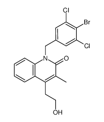 1-(4-Bromo-3,5-dichloro-benzyl)-4-(2-hydroxy-ethyl)-3-methyl-1H-quinolin-2-one结构式