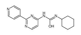 1-cyclohexyl-3-(2-pyridin-4-ylpyrimidin-4-yl)urea Structure