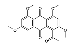 1-acetyl-2,4,5,7-tetramethoxyanthracene-9,10-dione Structure