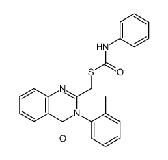 2-(phenylcarbamoylsulfanyl-methyl)-3-o-tolyl-3H-quinazolin-4-one Structure