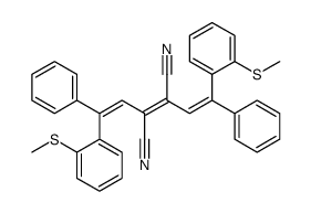 2,3-bis[2-(2-methylsulfanylphenyl)-2-phenylethenyl]but-2-enedinitrile结构式