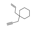 1-prop-2-enyl-1-prop-2-ynylcyclohexane结构式