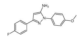3-(4-氟苯酚)-1-(4-甲氧基苯酚)-1H-吡唑-5-胺结构式