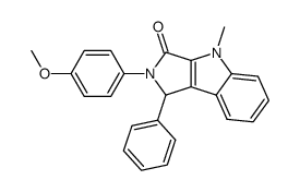 2-(4-methoxy-phenyl)-4-methyl-1-phenyl-1,4-dihydro-2H-pyrrolo[3,4-b]indol-3-one Structure