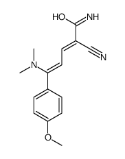 2-cyano-5-(dimethylamino)-5-(4-methoxyphenyl)penta-2,4-dienamide结构式