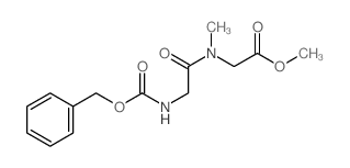 methyl 2-[methyl-(2-phenylmethoxycarbonylaminoacetyl)amino]acetate Structure