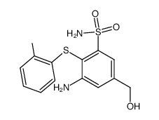 3-Amino-5-hydroxymethyl-2-o-tolylsulfanyl-benzenesulfonamide结构式