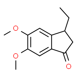 1H-Inden-1-one,3-ethyl-2,3-dihydro-5,6-dimethoxy-,(3R)-(9CI) structure