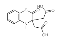 2-[8-(carboxymethyl)-9-oxo-10-thia-7-azabicyclo[4.4.0]deca-1,3,5-trien-8-yl]acetic acid Structure