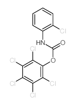 (2,3,4,5,6-pentachlorophenyl) N-(2-chlorophenyl)carbamate Structure