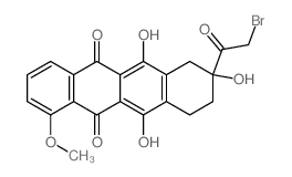 8-(2-bromoacetyl)-6,8,11-trihydroxy-1-methoxy-9,10-dihydro-7H-tetracene-5,12-dione Structure