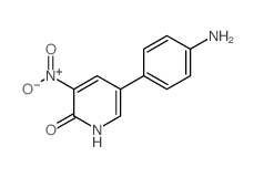 2(1H)-Pyridinone,5-(4-aminophenyl)-3-nitro-结构式