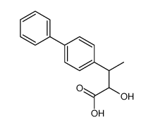 alpha-Hydroxy-beta-methyl-(1,1'-biphenyl)-4-propanoic acid Structure