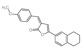 3-[(4-methoxyphenyl)methylidene]-5-tetralin-2-yl-furan-2-one Structure
