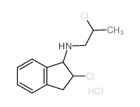 1H-Inden-1-amine,2-chloro-N-(2-chloropropyl)-2,3-dihydro-, hydrochloride (1:1) structure