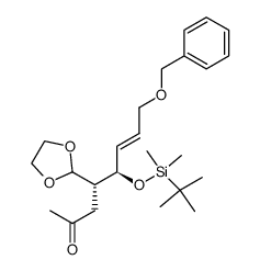 (4S,5R,E)-8-(benzyloxy)-5-((tert-butyldimethylsilyl)oxy)-4-(1,3-dioxolan-2-yl)oct-6-en-2-one Structure