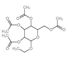 Glucopyranoside, ethyl, tetraacetate, .beta.-D- structure