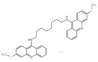 N,N-bis(3-methylsulfanylacridin-9-yl)octane-1,8-diamine Structure