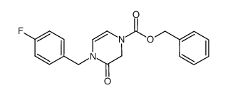 4-benzyloxycarbonyl-1-(4-fluorobenzyl)-3,4-dihydropyrazin-2(1H)-one结构式