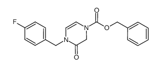 4-benzyloxycarbonyl-1-(4-fluorobenzyl)-3,4-dihydropyrazin-2(1H)-one Structure