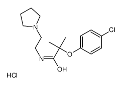 2-(4-chlorophenoxy)-2-methyl-N-(2-pyrrolidin-1-ylethyl)propanamide,hydrochloride结构式
