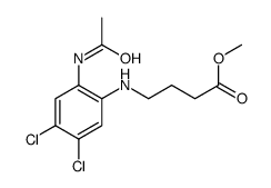 methyl 4-[[2-(acetylamino)-4,5-dichlorophenyl]amino]butyrate结构式
