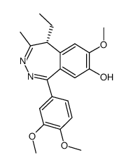 (5R)-1-(3,4-dimethoxyphenyl)-5-ethyl-7-methoxy-8-hydroxy-4-methyl-5H-2,3-benzodiazepine Structure