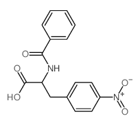 2-benzamido-3-(4-nitrophenyl)propanoic acid structure