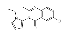6-chloro-3-(2-ethylpyrazol-3-yl)-2-methylquinazolin-4-one Structure