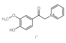 1-(4-hydroxy-3-methoxy-phenyl)-2-pyridin-1-yl-ethanone结构式